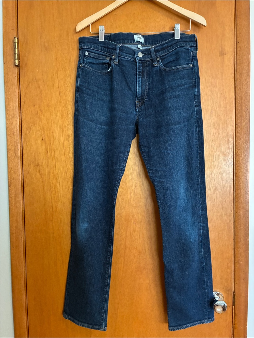J. Crew Men's Dark Blue 770 Straight Jeans